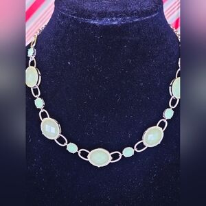 Banana Republic BR Lucite Shades Of Jade & Green Fashion Necklace